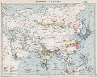 Economic map of Asia